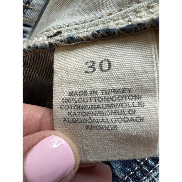 Vintage Y2K Denim & Supply Ralph Lauren pleated denim mini skirt 30 festival - Picture 5 of 11